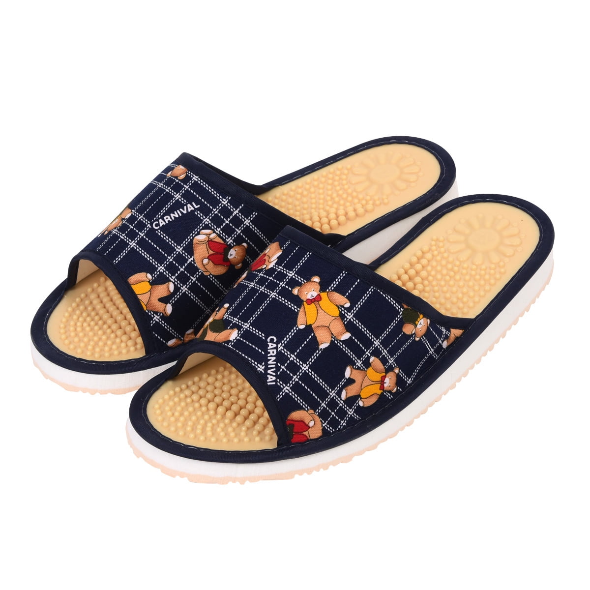 JNE Indoor Open Toe NonSlip Acupressure Reflexology Massage Slippers