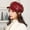 Red, variant on Clearance! Fdelink Beret Hat Winter Hats Women's Beret Leather Solid Color Versatile Painter Hat Spring Octagonal Hat Black