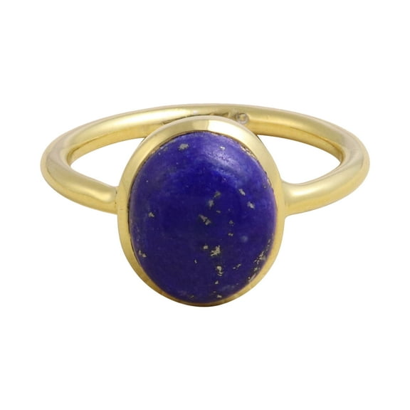 Earth Gems Jewelry Lapis Lazuli Ring Sterling Silver Ring Statement Rings Gemstone Ring for Women