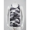 thumbnail image 3 of Manyakai Men's Gym Workout Tank Top Stringer Sleeveless Camouflage Running T-shirt Vest Bodybuilding Gray 3XL, 3 of 6