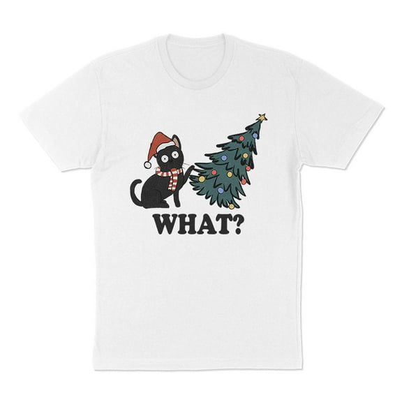 What Christmas Cat Shirt Unisex Large White