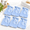 Blue Daisy2-6, variant on Shower Mitts 3 Pack Blue Printan Style With Loop