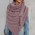 thumbnail image 4 of Xfvqtps Womens Shawls Solid Color Knitting Button Star Pendant Multi Purpose Fashion Versatil Stylish Wrap Warm Winter Scarf Pink, 4 of 4