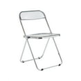 thumbnail image 6 of Plastic Folding Chair with Transparent Cushion and Back, 330 LB Capacity, Indoor Outdoor Portable Stackable Commercial Chair with Steel Frame for Home Office Wedding Party Events, Gray, 6 of 7