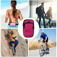 thumbnail image 4 of Unique Bargains 1 Pc Portable Phone Holder Arm Bands with Zipper for Hiking Gym Rose Red Neoprene, 4 of 4