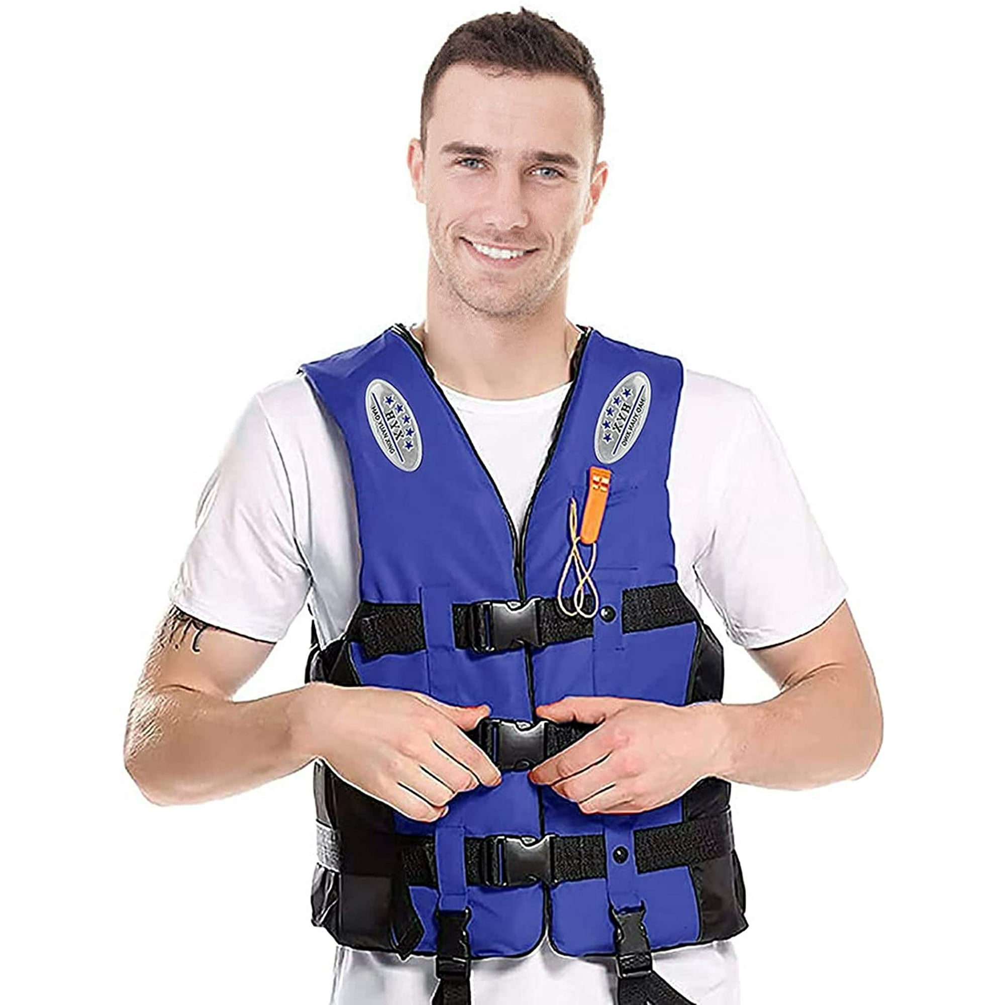 Life Jackets for Adults Water Sports Fishing Vest with Drainage Holes for Adults Boating Kayaking Surfing Swimming