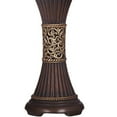 thumbnail image 3 of Bell Shape Fabric Shade Table Lamp with Ribbed Base, Set of 2, Beige and Black, 3 of 5