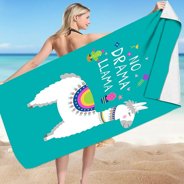 LSLJS Beach Serviette de Plage Été Essentials Serviettes de Plage en Microfibre Super Légères Serviette de Bain Colorée Couverture de Plage Résistante au Sable Serviette Multi-Usage pour Voyage Piscine 30x60 Pouces