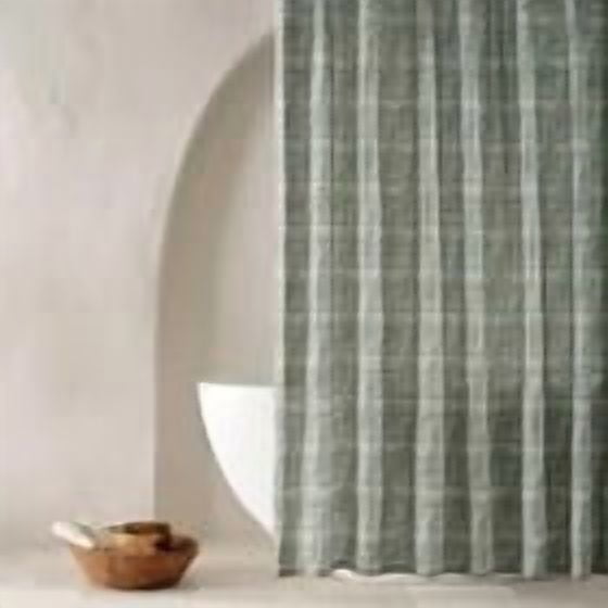 Linen Cool Washed Printed Shower Curtain - Casaluna