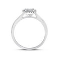 thumbnail image 3 of Diamond Princess 10kt White Gold Womens Round Diamond Square Cluster Ring 1/3 Cttw, 3 of 4