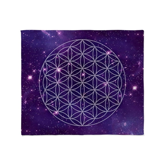 CafePress - Flower Of Life Motif Throw Blanket - Soft Fleece Throw Blanket, 50"x60" for All Ages