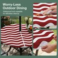 thumbnail image 5 of Round Outdoor Tablecloth with Umbrella Hole and Zipper, Red White Tablecloth with Elastic Waterproof, Modern Abstract Waves Water Ripple Striped Patio Table Covers for 36" - 44" Picnic Pool Tables, 5 of 9