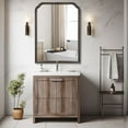 thumbnail image 3 of WallBeyond Wood Rustic Bathroom Wall Mirror, Decoration for Living Room or Bedroom Vanity Mirror, 30" × 40", Black, 3 of 5