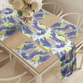 thumbnail image 2 of Ambesonne Abstract Table Runner & Placemats, Brushstroke Pastel Colors, Placemat 4 pcs + Runner 16"x90", Blue Violet and Pale Green, 2 of 2