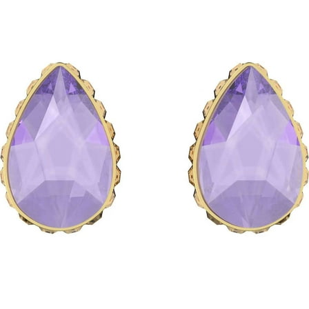 Swarovski 5641405 Women's Chroma Purple Pear Shape Stud Earrings