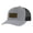 Kentucky Heather Grey/Black, variant on Flag Football Leather Patch Adjustable Snapback Trucker Hat, Black/White Mesh- Florida