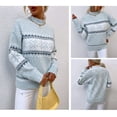 thumbnail image 3 of Tralilbee Pull à Col Roulé en Tricot d'Automne et d'Hiver pour Femmes, 3 of 5