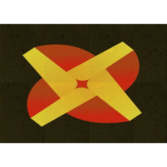 Ahgly Company Indoor Rectangle Patterned Blood Night Red Area Rugs, 6' x 9'