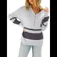 thumbnail image 2 of Suéter de Punto para Mujer, Suéter Extragrande con Media Cremallera y Larga, Sudadera con Capucha y Cremallera de un Cuarto, Otoño Gris S, 2 of 10