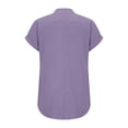 thumbnail image 5 of T Shirts for Women 2026 Summer Short Sleeve V Neck Collared Business Casual Office Work Tshirt Blouse, 5 of 9