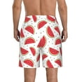 thumbnail image 3 of Yiaed Watermelon Print Men's Swim Trunks with Lining Quick Dry Sports Shorts Beach Shorts Boardshorts-Small, 3 of 5