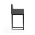 thumbnail image 5 of Home Square 42" Faux Leather Barstool in Gray & Black - Set of 3, 5 of 7