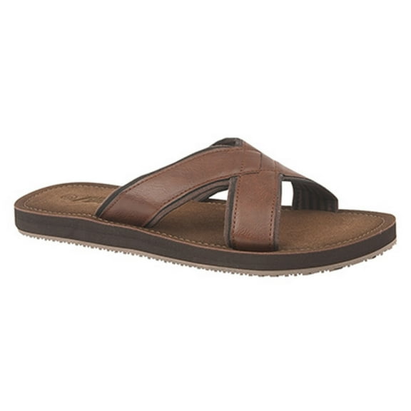 PDQ Mens Lightweight Crossover Mule Sandals