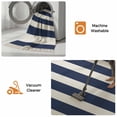 thumbnail image 5 of Navy Blue Striped Washable Area Rug 3'x5', Modern Farmhouse Blue White Stripes Woven Cotton Tassels Kitchen Rugs, Non Slip Indoor Door Mat Throw Carpet for Entryway Living Room Nursery Laundry Room, 5 of 9