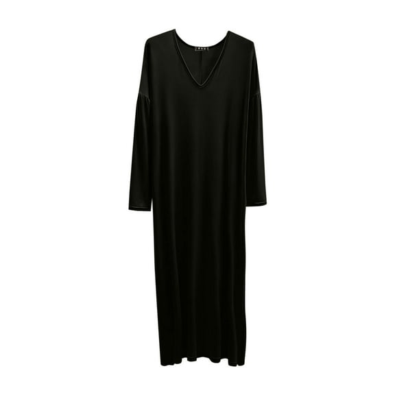 Women's Plus Size Modal Nightgown Short Sleeve V-Neck Mid-Length Sleep Dress Soft Home Loungewear
