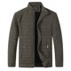 thumbnail image 2 of Gibobby Abrigos de invierno para hombre Chamarra de abrigo de otoño e invierno para hombre, Chamarras con cremallera de Color sólido, Chamarra de manga larga(Verdemilitary,G), 2 of 4
