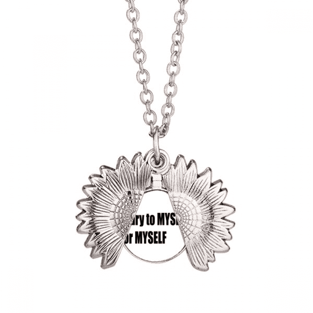 Orar para mí para mí Collar de girasol collar collar collar colgante