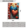 thumbnail image 3 of 4th Of July Patriotic Welcome House Flag 12.5x18 Inch Double Sided USA Hearts Blue Red Memorial Day Independence Day Outside Yard Party Decoration 1 Flag, 3 of 5