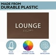 thumbnail image 3 of ADA CENTRAL SIGNS - 6" X4" Lounge Sign - ADA Compliant Tactile Graphics Grade 2 Braille Text | Wall Mount Plastic Sit, Relax, Waiting Room Sign for Office, Hotel, School, Apartment, and Restaurant, 3 of 7