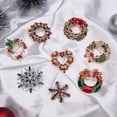 thumbnail image 3 of Broche de Navidad para hombres y mujeres, alfileres de diamantes de imitación, joyería de cristal, regalos de Navidad, Papá Noel, cascabeles, broches de Reno, 3 of 4