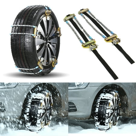 1PC Car Anti-slip Durable Manganese Alloy Steel Car Tire Chain Snowy Anti-skid Chain Winter Snow Muddy Ice Road Skid Emergency For 145-315mm S