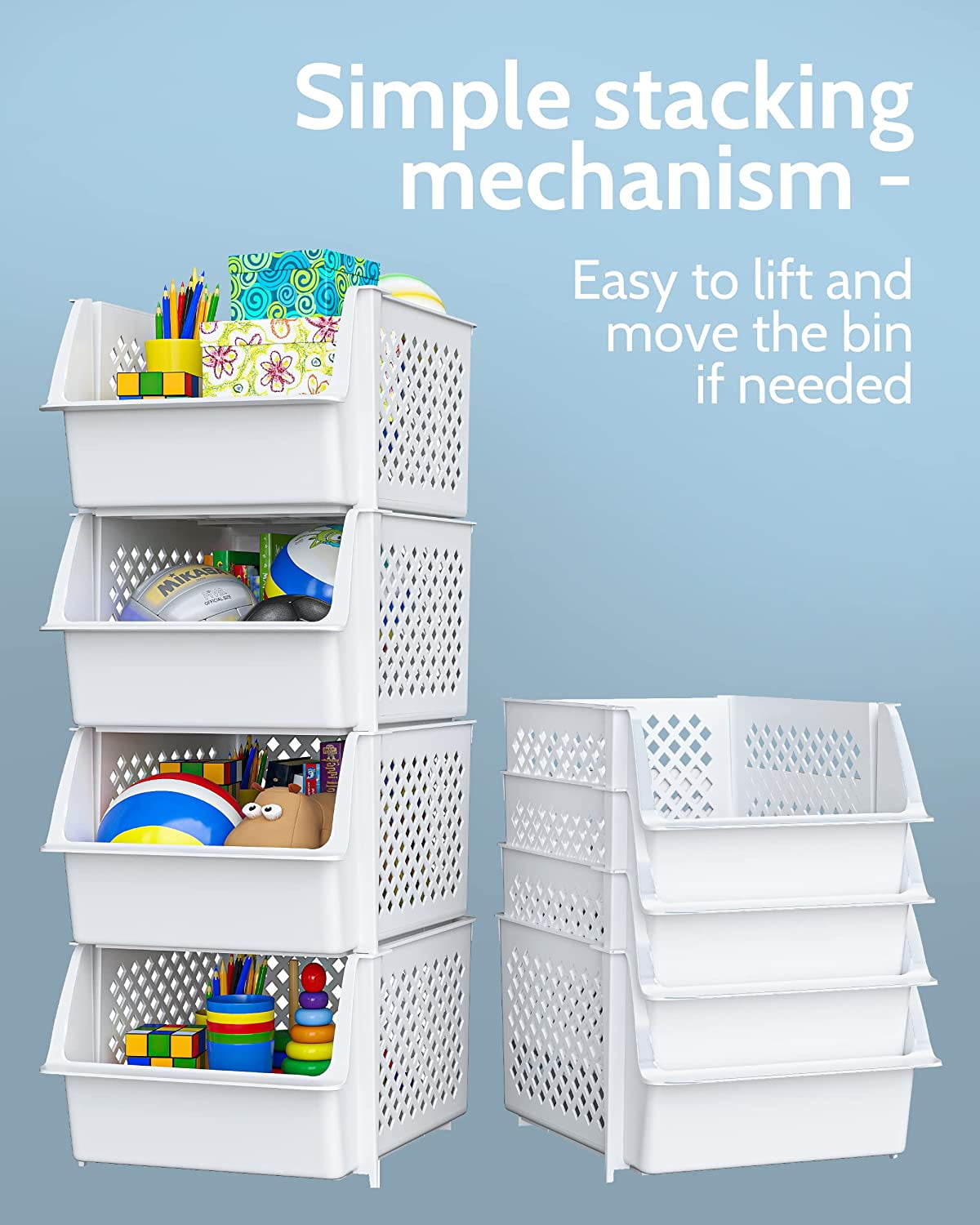 Official Key Items Stackable Storage Bins