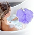 thumbnail image 2 of Unique Bargains 1 Pc Bath Shower Loofah Sponge Body Puffs for Shower 5.51"x4.72" Purple, 2 of 6