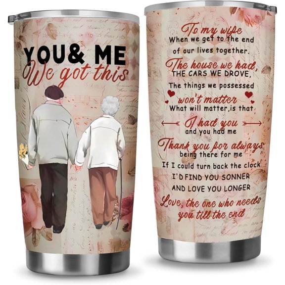 Gifts For Wife from Husband-Stainless Steel 20oz Couple Tumbler for Her-Valentines Day Anniversary Christmas Gifts for Wife