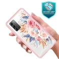 thumbnail image 3 of Samsung Galaxy S21 Ultra 5G Case, Rosebono Graphic Design Shockproof Impact Resistant Protective Full-Body Rugged Clear Hybrid Bumper Case for Samsung Galaxy S21 Ultra 5G (Pink Flower), 3 of 5