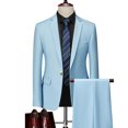 thumbnail image 1 of Traje de 2 piezas para hombre, conjunto de Blazers, pantalones clásicos de negocios, vestido de novia Formal para novio, talla grande, traje de alta calidad 6XL, 1 of 5