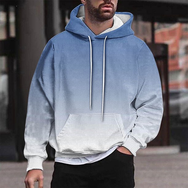 Sudadera con capucha para hombre, estilo casual, con cuello redondo, estampado, manga larga, blusa de poliéster