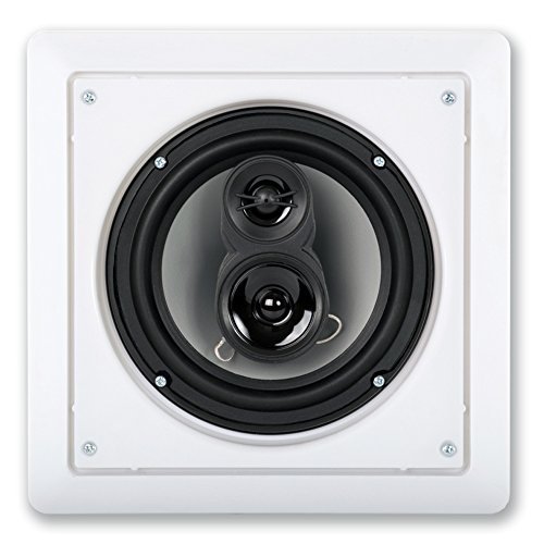 Audio Acústico por Goldwood CSi63s en Pared/Techo 6.5" Par de Altavoces de Cine en Casa de 3 Vías, Blanco