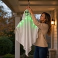 thumbnail image 7 of Halloween Decorations Outdoor Indoor 27.6" Light Up Ghost Decorations with LED Lights Hanging Ghost Halloween Decor for Yard Porch Garden Lawn Party Halloween Ghost Decor, 7 of 7