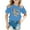 Blue, variant on Toddler Girls Cartoon Graphic Short Sleeve T-Shirt Summer Casual T-Shirt, Sizes 1-13