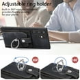 thumbnail image 3 of Jiahe Cover for Samsung Galaxy S23, Wallet Case with Built-in 360°Rotation Ring Stand,Anti-Drop Shockproof Credit Card Slots Lens Protector Cover,Support Magnetic Car Mount,, black, 3 of 8