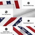 thumbnail image 6 of Nautical Anchor Outdoor Rug for Patio/Deck/Porch, Non-Slip Large Area Rug 3 x 5 Ft, Red Navy Blue White Stripe Geometric Indoor Outdoor Rugs Washable Area Rugs, Reversible Camping Rug Carpet Runner, 6 of 8