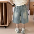 thumbnail image 6 of Denim Shorts Kids 10-12 Years Jorts for Boys Baggy Jorts Boys Denim Shorts Kids Baggy Jorts Boys Summer Shorts With Pockets #Blue, 6 of 6