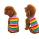 thumbnail image 4 of Elegante vestido para cachorro de perro, chaleco de rayas arcoíris, ropa de verano para mascotas, camisetas, talla M, 4 of 7