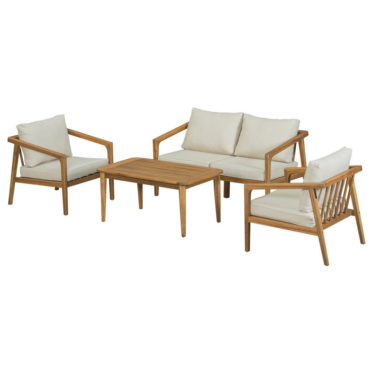 Christopher Knight Home Tori Outdoor Wicker Loveseat - Brown Frame With Tan Cushions