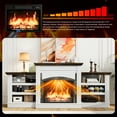 thumbnail image 4 of Winkalon 72" Fireplace TV Stand for 75 inch 80 inch TV, Electric Fireplace with Mantel, Farmhouse Entertainment Center with 23" Electric Fireplace, White Brown, 4 of 9